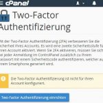 2FA in C-Panel einrichten